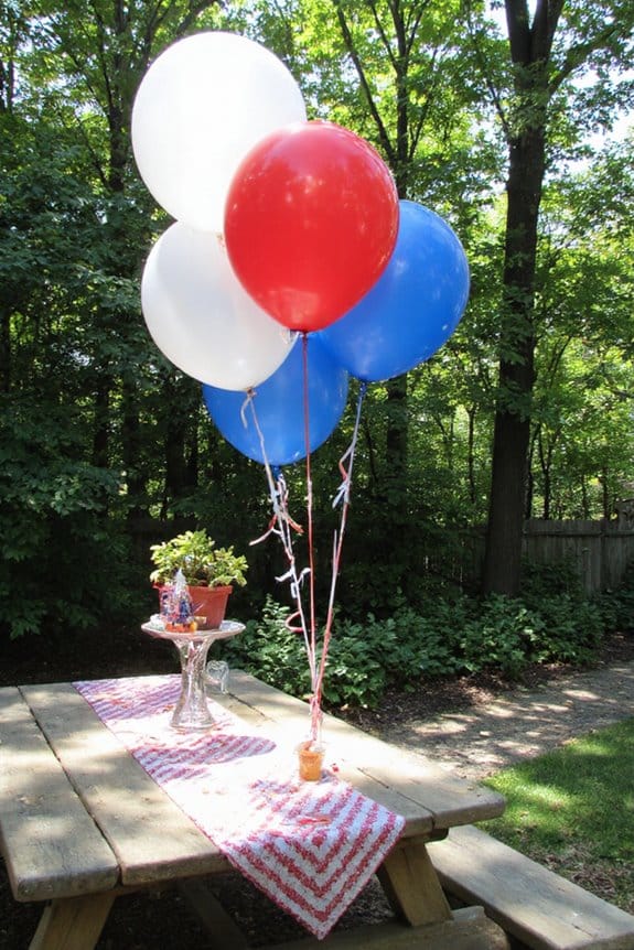 16 Easy Outdoor 4th of July Decor Ideas to Set the Scene 10 colorful festive balloon arrangements