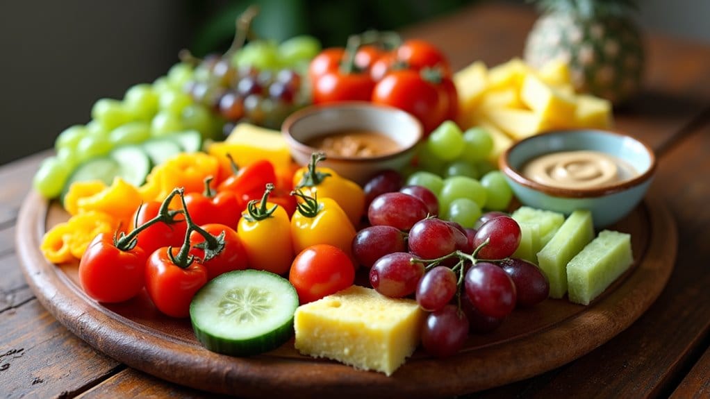 17 Cheap and Easy Graduation Party Food Ideas (That Your Guests Will Love!) 3 colorful fresh produce platter