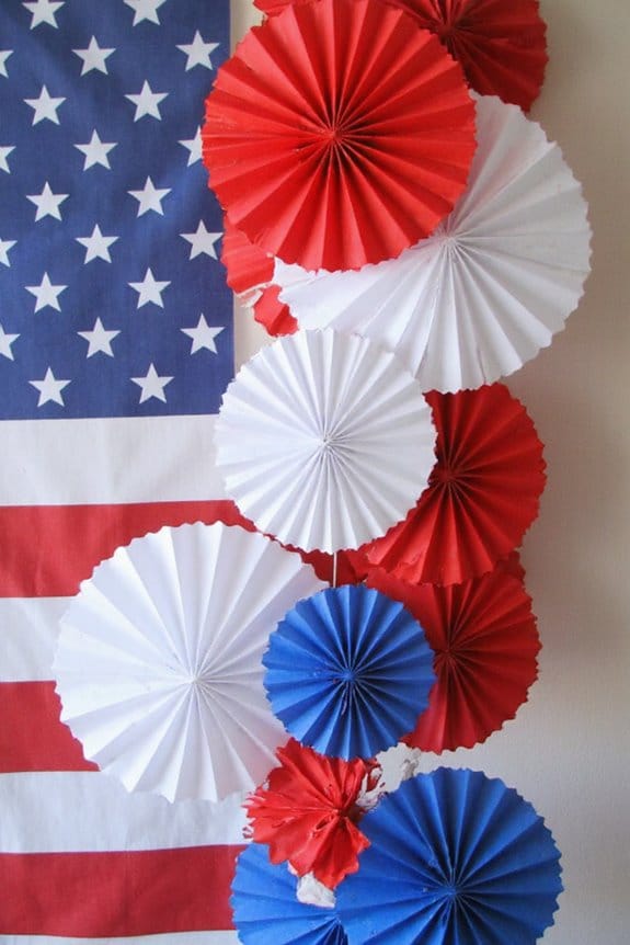 14 Simple DIY 4th of July Garland Ideas to Craft This Season 2 colorful patriotic paper fans