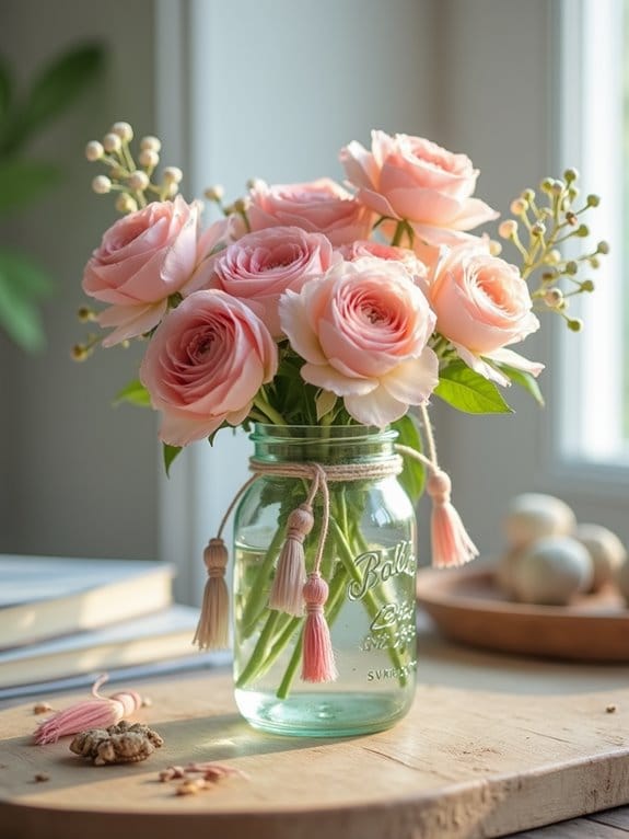 19 Creative Mason Jar Graduation Centerpieces You’ll Want to Recreate 11 colorful tassels enhance decor