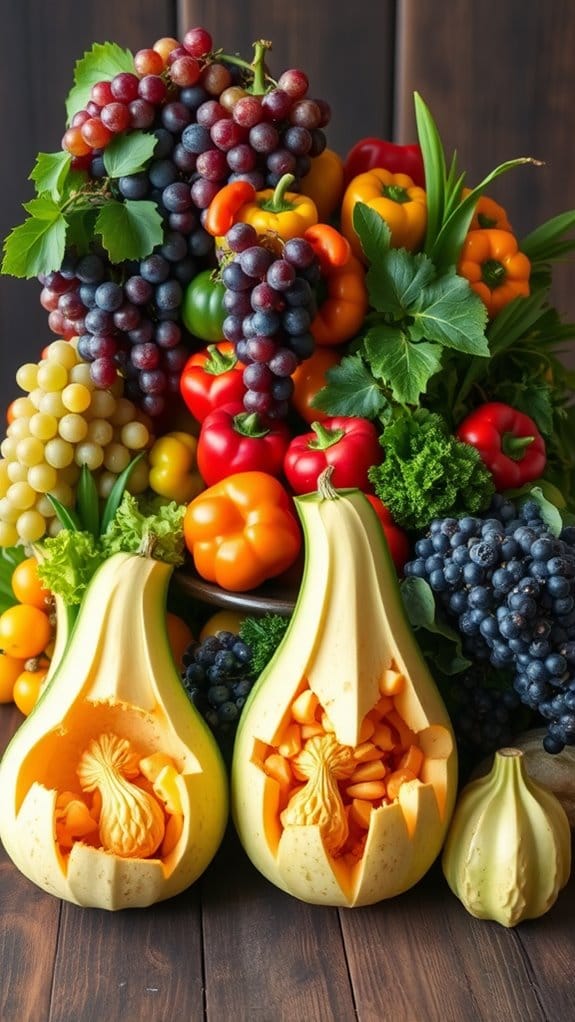 15 Effortless Dining Table Centerpiece Ideas That Impress 5 colorful varied produce arrangement