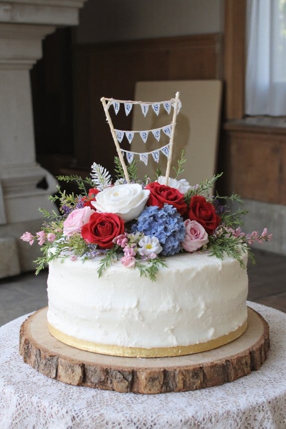 20 Cottagecore 4th of July Decor Ideas for a Whimsical Celebration 17 cottagecore patriotic cake decor