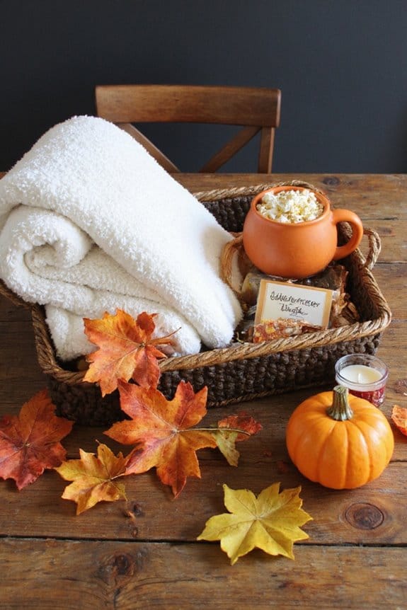 18 Thoughtful DIY Fall Gift Basket Ideas Everyone Will Love 8 cozy fall movie night