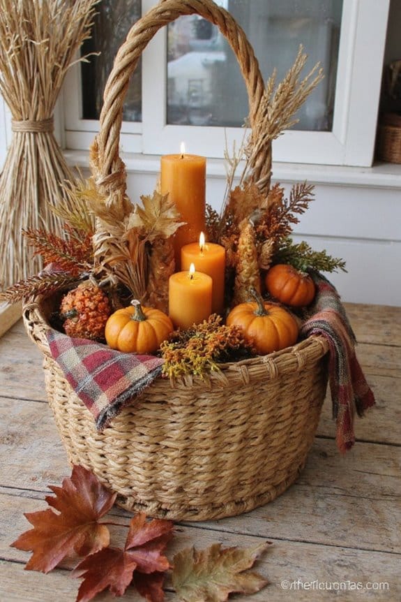 18 Thoughtful DIY Fall Gift Basket Ideas Everyone Will Love 11 cozy rustic autumn decor