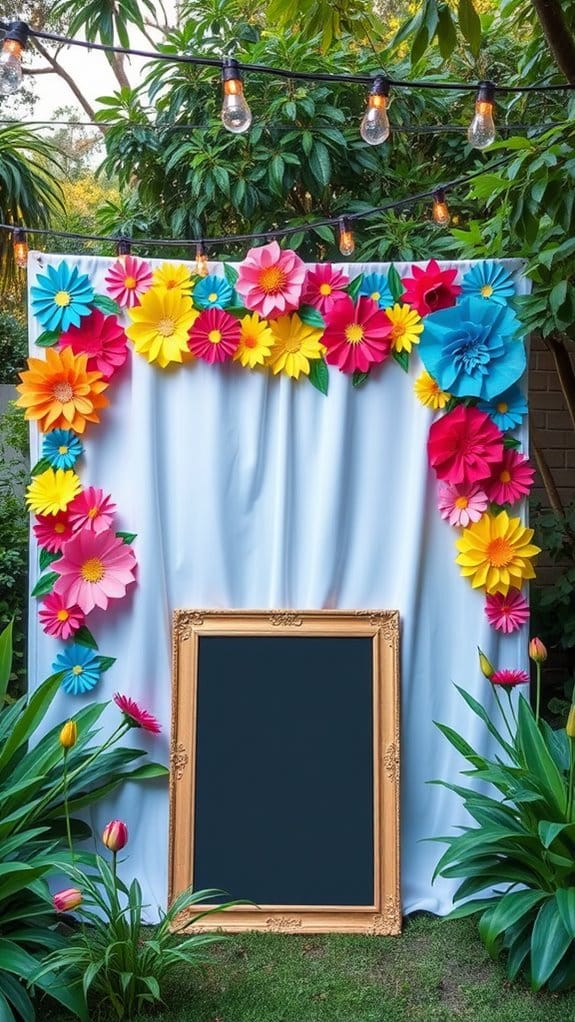 19 Easy Outdoor Graduation Party Ideas Anyone Can Pull Off 2 create colorful photo backdrop
