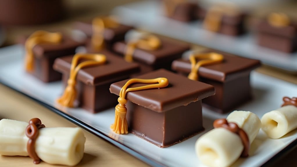 17 Fun & Creative Graduation Candy Buffet Ideas You’ll Be Obsessed With 11 create edible graduation caps