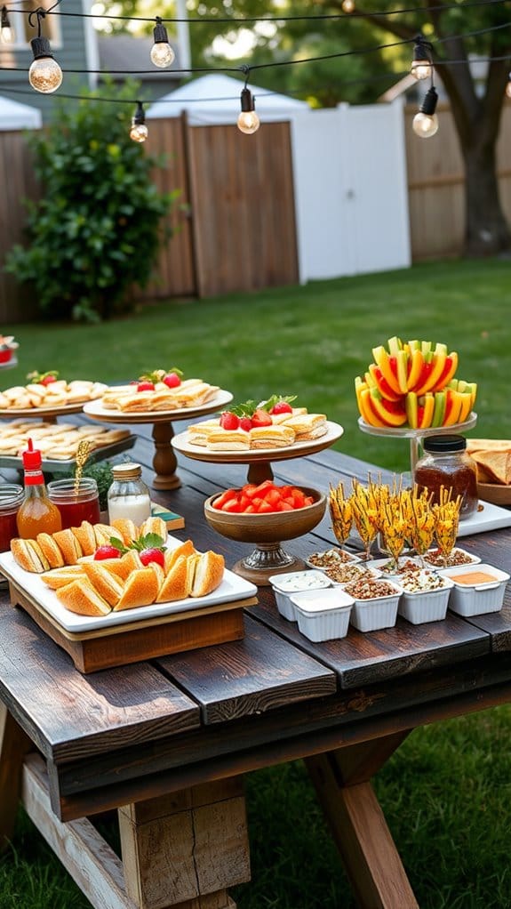 19 Easy Outdoor Graduation Party Ideas Anyone Can Pull Off 8 create interactive food stations