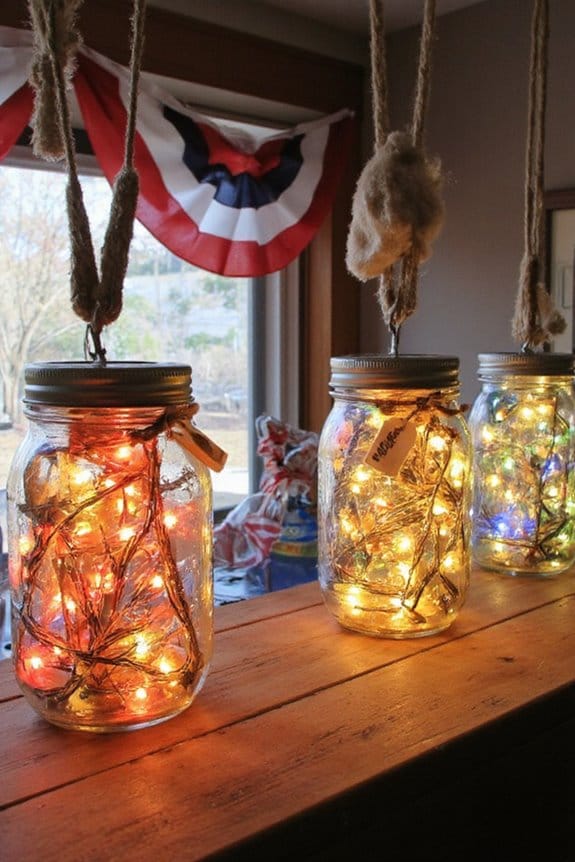 19 Stylish Indoor 4th of July Decor Ideas to Celebrate in Style 5 create patriotic mason jar lanterns