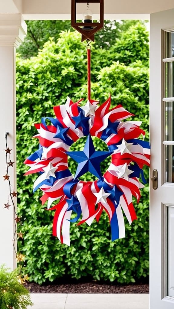26 Patriotic Patio Decor Ideas Perfect for Memorial Day Through the Fourth of July 22 create patriotic wreath decor