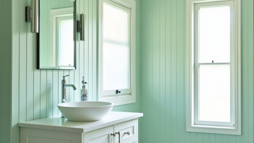 20 Stunning Bathroom Paint Colors and Wall Ideas You'll Love 14 create vertical stripe illusion