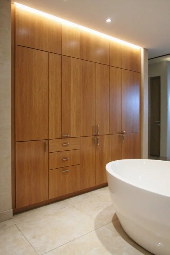 21 Elegant Luxury Bathroom Ideas for a Spa-Like Escape 11 custom integrated storage solutions