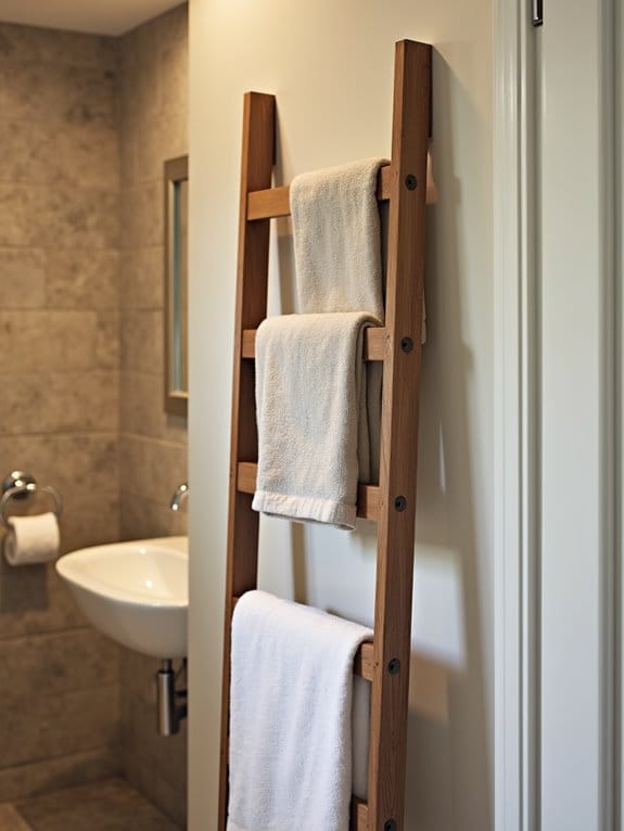 16 Stylish & Space-Saving Bathroom Towel Rack Ideas 14 custom rustic towel rack