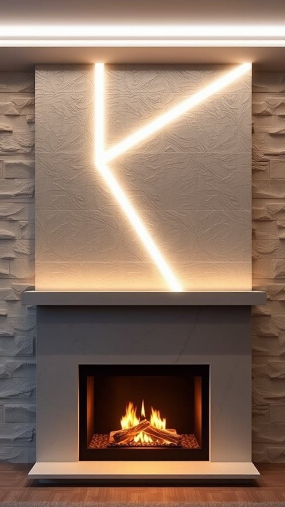 15 Stunning Above Fireplace Decor Ideas That Pop 15 customizable modern led lighting