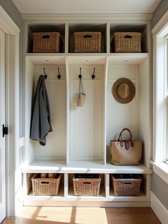 16 Space-Saving DIY Mudroom Ideas Perfect for Small Spaces 8 customizable stylish storage solution