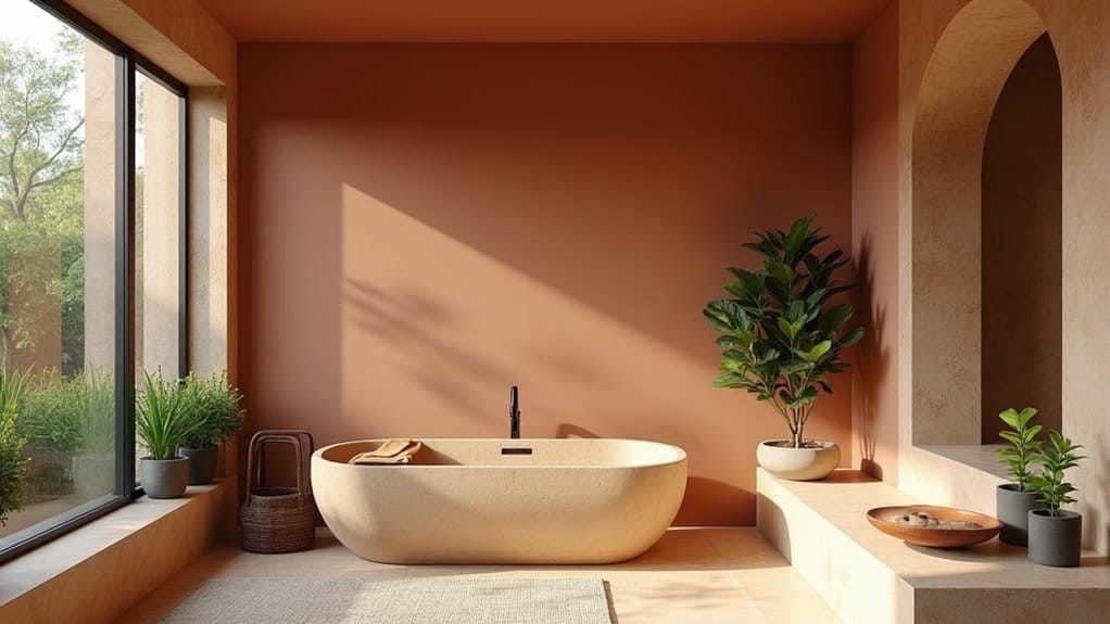 20 Stunning Bathroom Paint Colors and Wall Ideas You'll Love 9 earthy tones create tranquil elegance