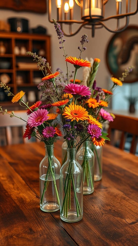 15 Effortless Dining Table Centerpiece Ideas That Impress 16 eco friendly rustic floral centerpiece