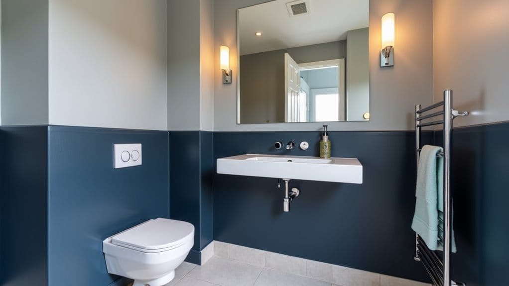 20 Stunning Bathroom Paint Colors and Wall Ideas You'll Love 20 elegant contrasting paint finishes