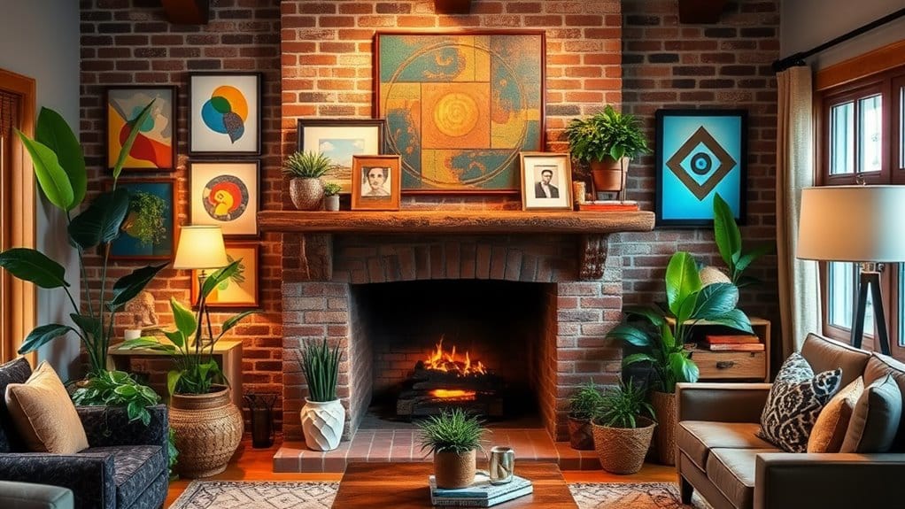 elegant fireplace wall decor