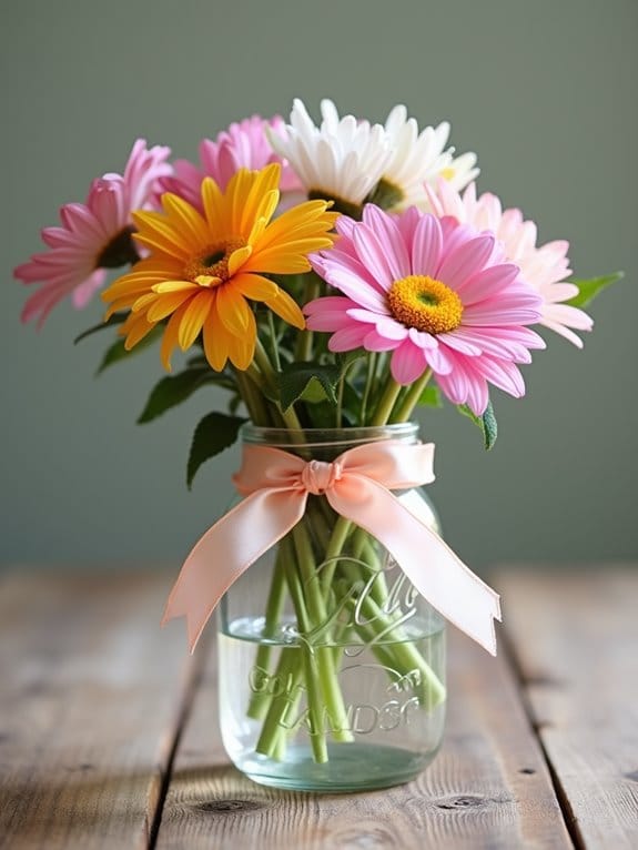 19 Creative Mason Jar Graduation Centerpieces You’ll Want to Recreate 7 elegant floral jar accents