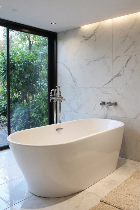 21 Elegant Luxury Bathroom Ideas for a Spa-Like Escape 2 elegant freestanding bathtub centerpiece