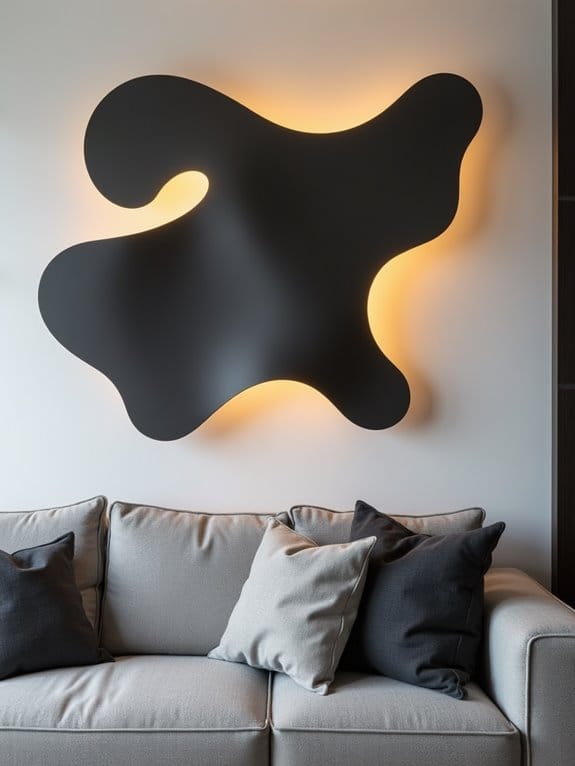 18 Eye-Catching Wall Decor Ideas to Style Above Your Couch 4 elegant geometric metal art
