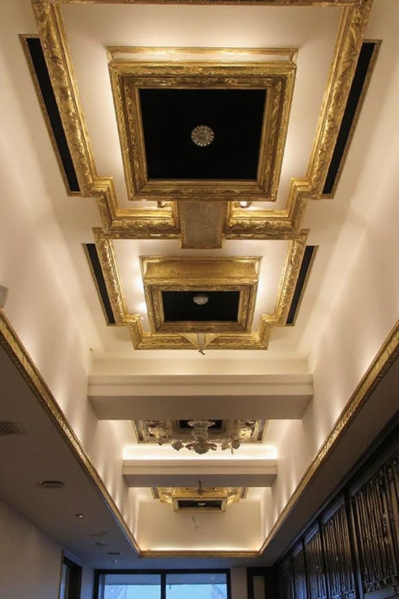 21 Timeless Luxury Ceiling Ideas That Add Instant Character 20 elegant geometric metallic accents