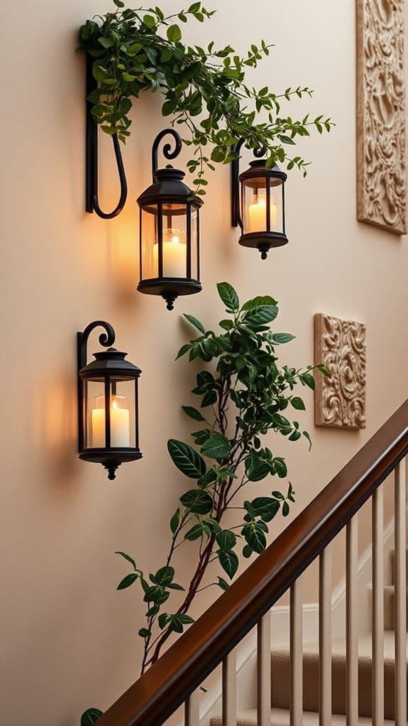 How to Style a Staircase Wall: 26 Inspiring Decor Ideas 9 elegant lighting with candles