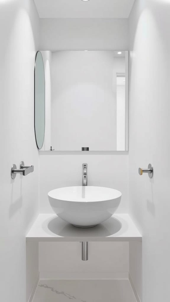 22 Neutral Bathroom Decor Ideas You’ll Want to Copy ASAP 19 elegant metallic fixture accents