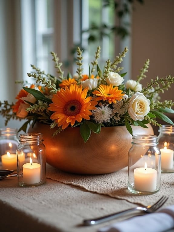 20 Simple Yet Stunning Dough Bowl Centerpiece Ideas to Try 14 elegant rustic floral illumination