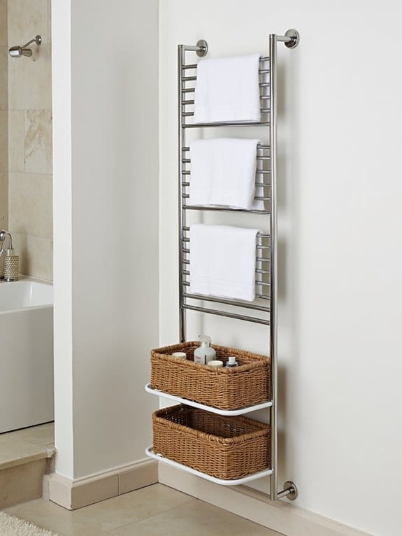 16 Stylish & Space-Saving Bathroom Towel Rack Ideas 11 elegant space saving bathroom storage