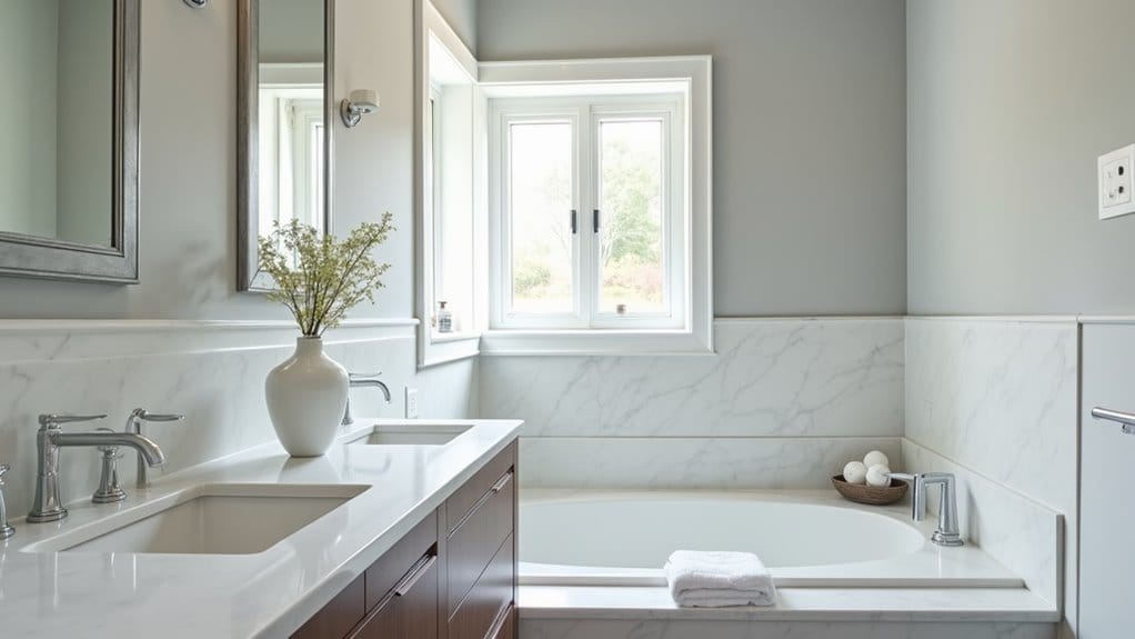 20 Stunning Bathroom Paint Colors and Wall Ideas You'll Love 10 elegant versatile refined backdrop