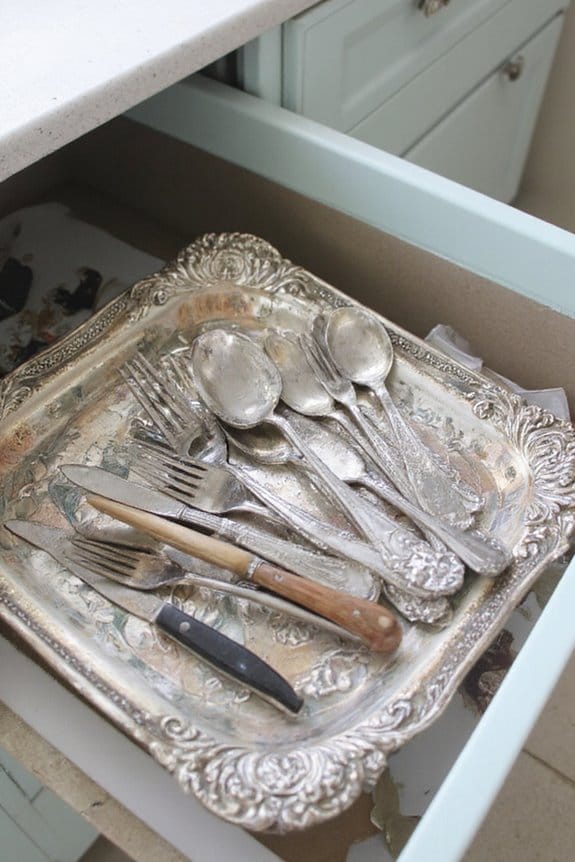 17 Aesthetic Kitchen Drawer Organization Ideas You Need to Try 3 elegant vintage silverware organization
