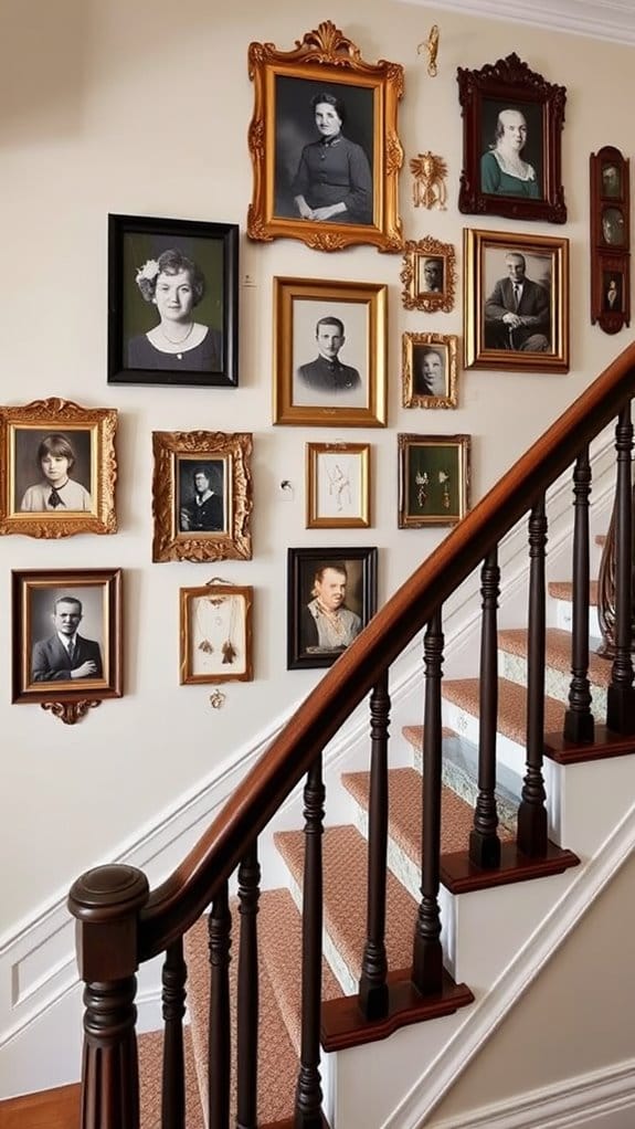 How to Style a Staircase Wall: 26 Inspiring Decor Ideas 18 family memories displayed artfully