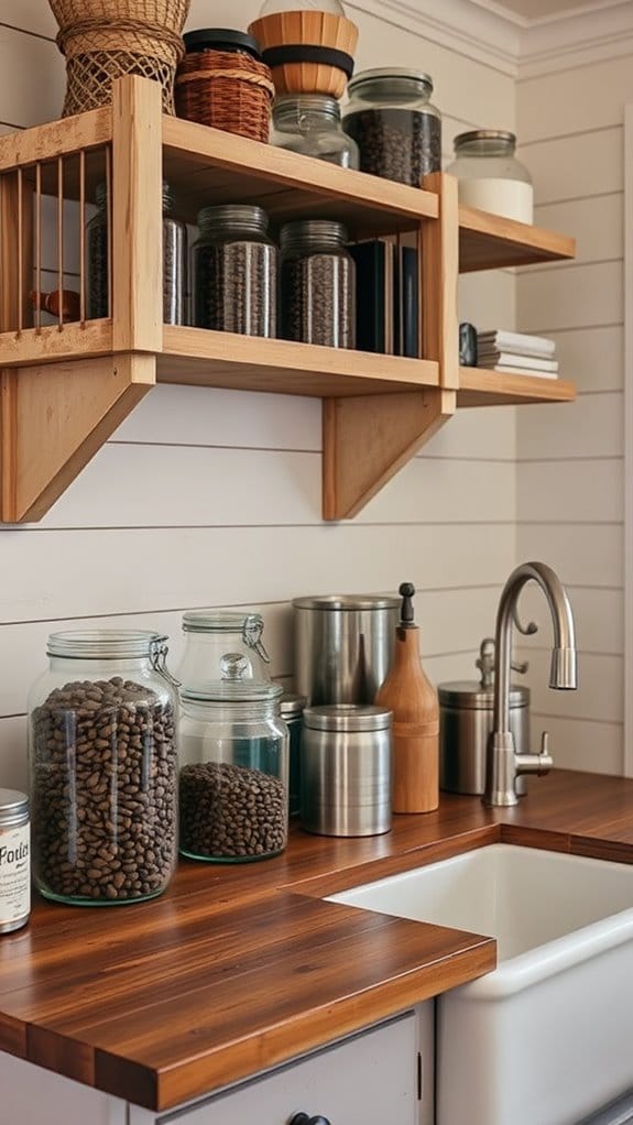 19 Brilliant DIY Coffee Bar Ideas That Will Transform Your Home 8 farmhouse rustic coffee station