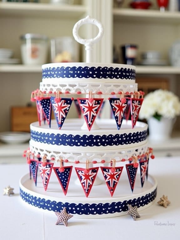 15 Creative 4th Of July Tiered Tray Decor Ideas 12 festive patriotic banner decor