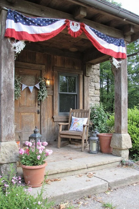 20 Rustic Farmhouse 4th of July Decor Ideas You’ll Adore 3 festive patriotic bunting displays