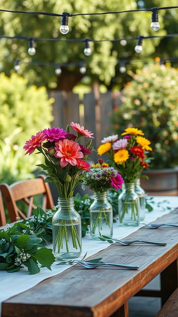 19 Easy Outdoor Graduation Party Ideas Anyone Can Pull Off 6 fresh blooms and greenery