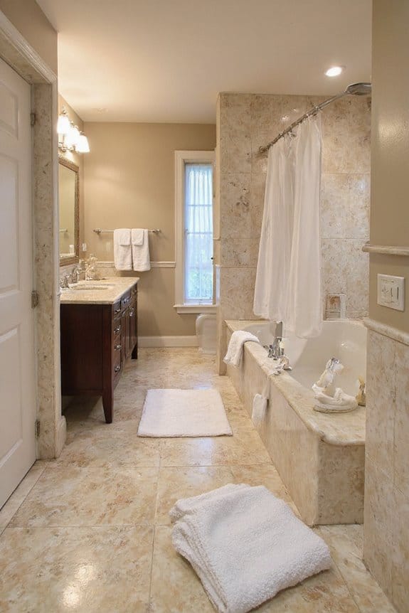 21 Elegant Luxury Bathroom Ideas for a Spa-Like Escape 9 heated floor comfort upgrade