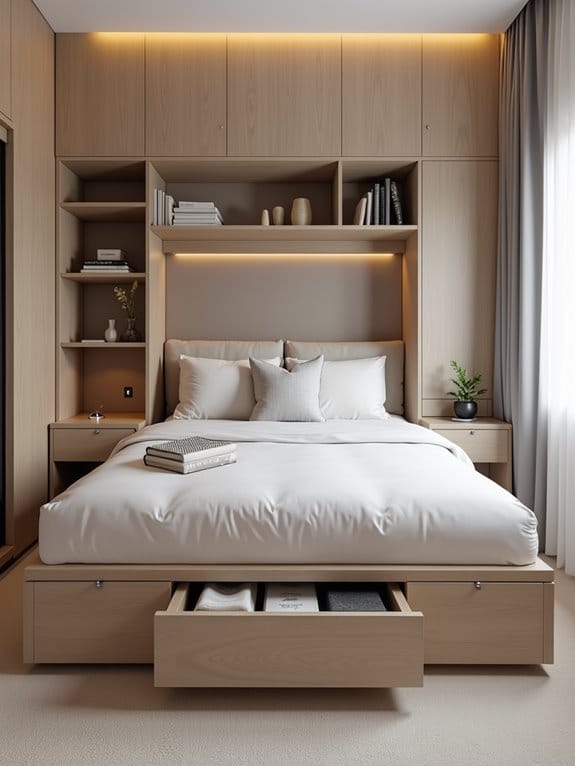 15 Budget-Friendly Studio Apartment Ideas You Can Easily Copy 11 hidden under bed storage solutions