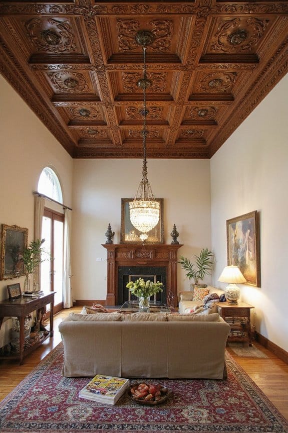 21 Timeless Luxury Ceiling Ideas That Add Instant Character 3 intricate layered geometric patterns