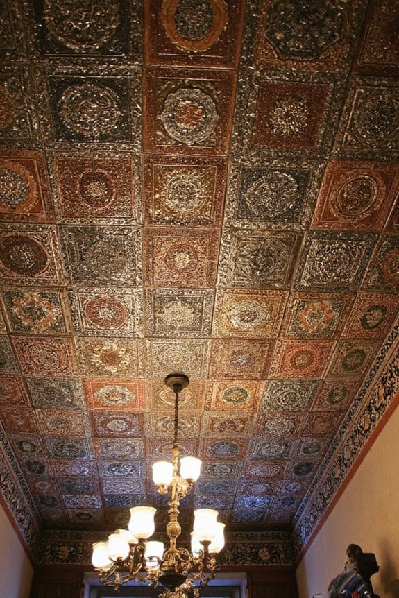 21 Timeless Luxury Ceiling Ideas That Add Instant Character 13 intricate metallic embossed patterns