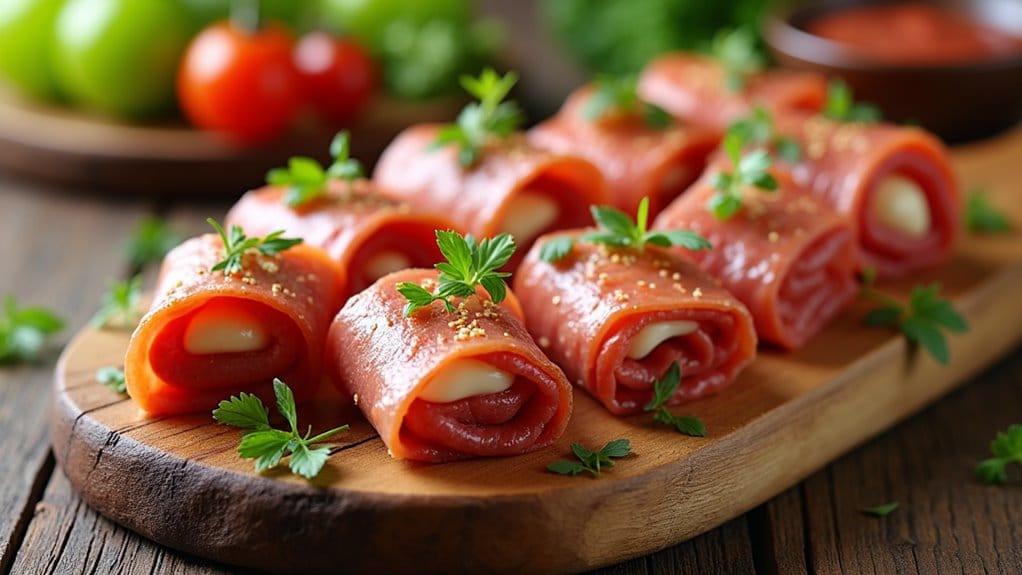 17 Cheap and Easy Graduation Party Food Ideas (That Your Guests Will Love!) 6 layered meat cheese roll ups
