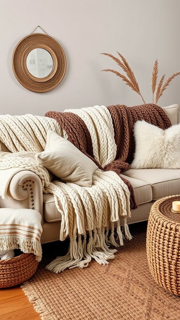 22 Modern Boho Living Room Ideas You'll Absolutely Love 20 layered textural cozy comfort