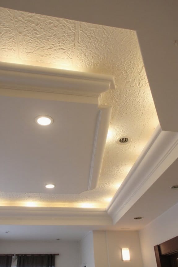 15 Beautiful Gypsum False Ceiling Designs to Elevate Your Space 4 led lit layered ceiling design