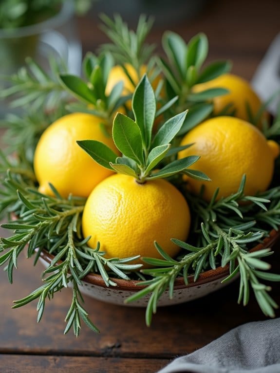 15 Beautiful Spring Table Centerpiece Ideas You Can Copy Today 3 lemon herb greenery arrangement