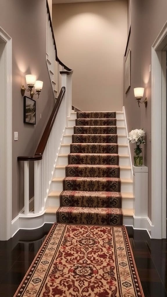 How to Style a Staircase Wall: 26 Inspiring Decor Ideas 6 long runner rug enhances visual flow