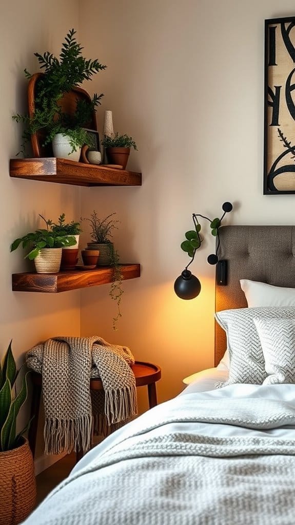23 Warm and Cozy Bedroom Ideas for the Ultimate Retreat 20 low light easy care greenery