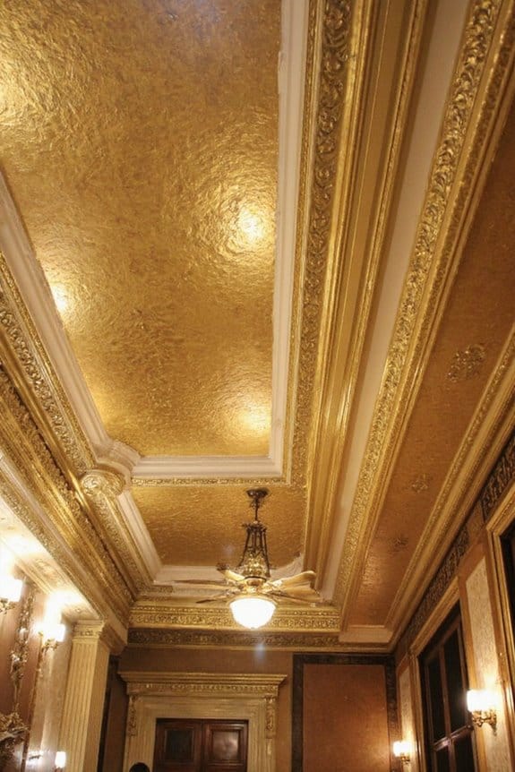 21 Timeless Luxury Ceiling Ideas That Add Instant Character 6 luxurious gold leaf accents