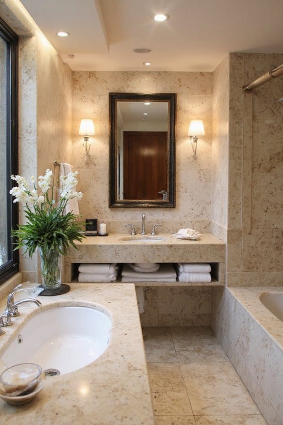 21 Elegant Luxury Bathroom Ideas for a Spa-Like Escape 7 luxurious natural material integration