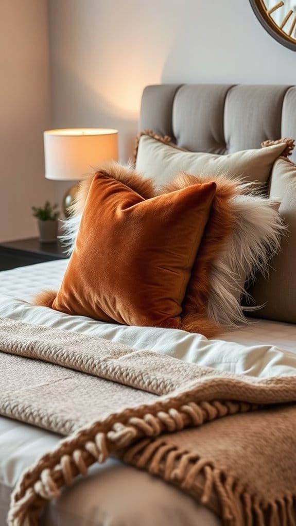 23 Warm and Cozy Bedroom Ideas for the Ultimate Retreat 10 luxurious tactile bedroom accents
